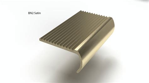 Brass Stair Nosings with Ribbed Treads 2/ 4.6 mm, Gauge and .